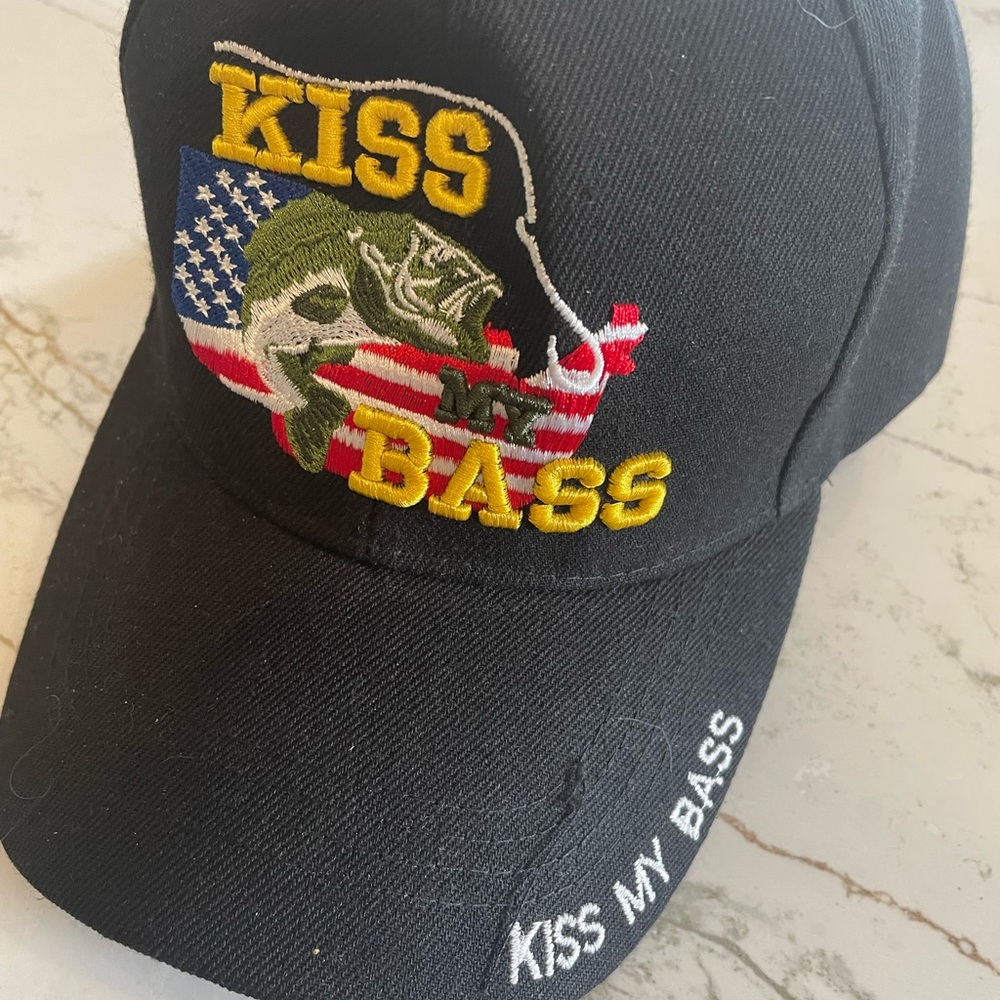 Black Kiss My Bass Cap